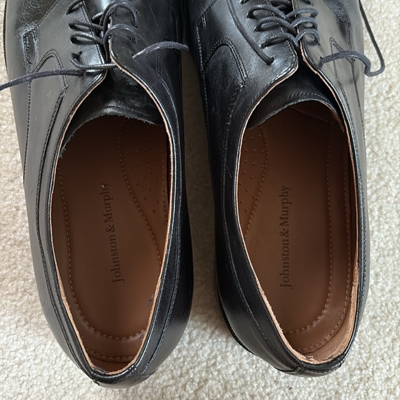 Johnston & Murphy Men’s Hernden Cap Toe Black Calfskin Dress Shoes Size 14 - Picture 10 of 12